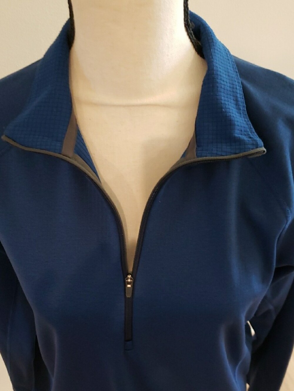 Patagonia Vintage Deep Blue Quarter-Zip Pullover Midweight Capilene - Picture 2 of 6